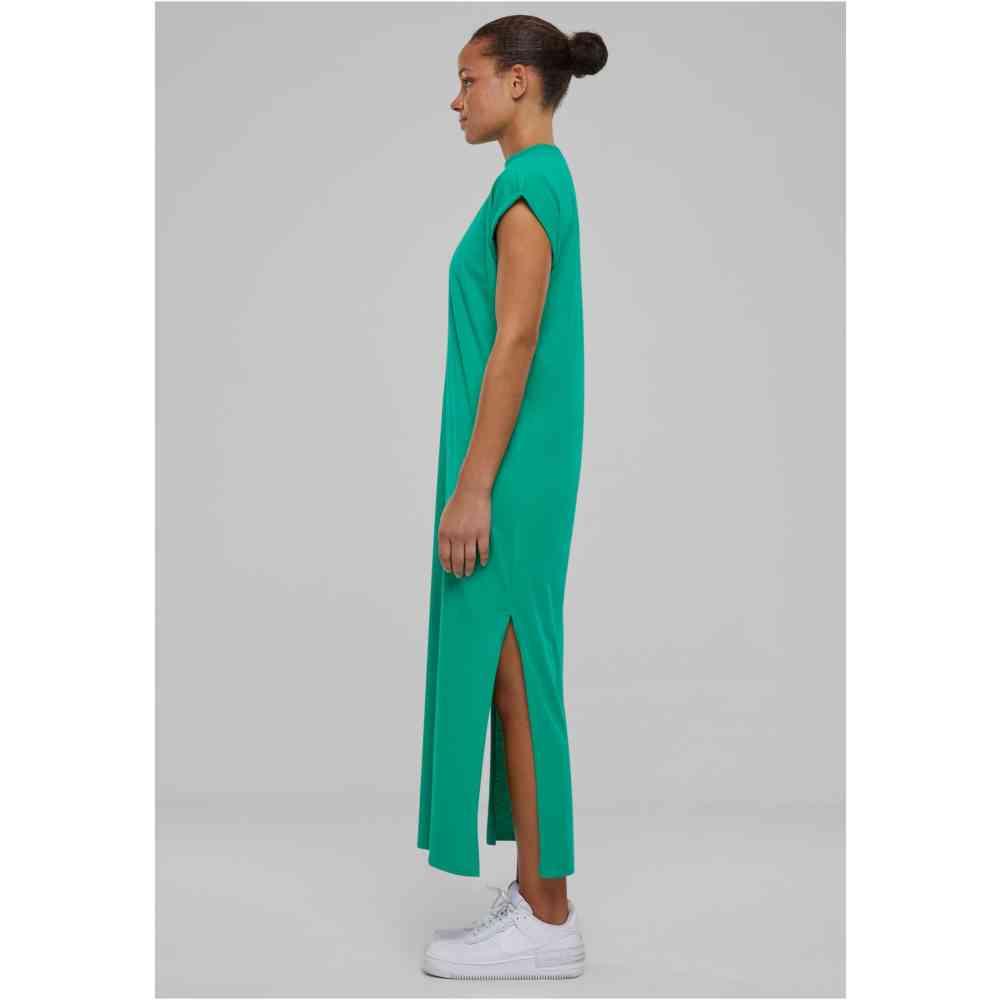 Urban Classics - Long Extended Shoulder Maxi lange jurk - Groen